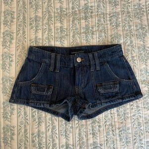 Aeropostale Women's low waist cargo Jean Shorts
